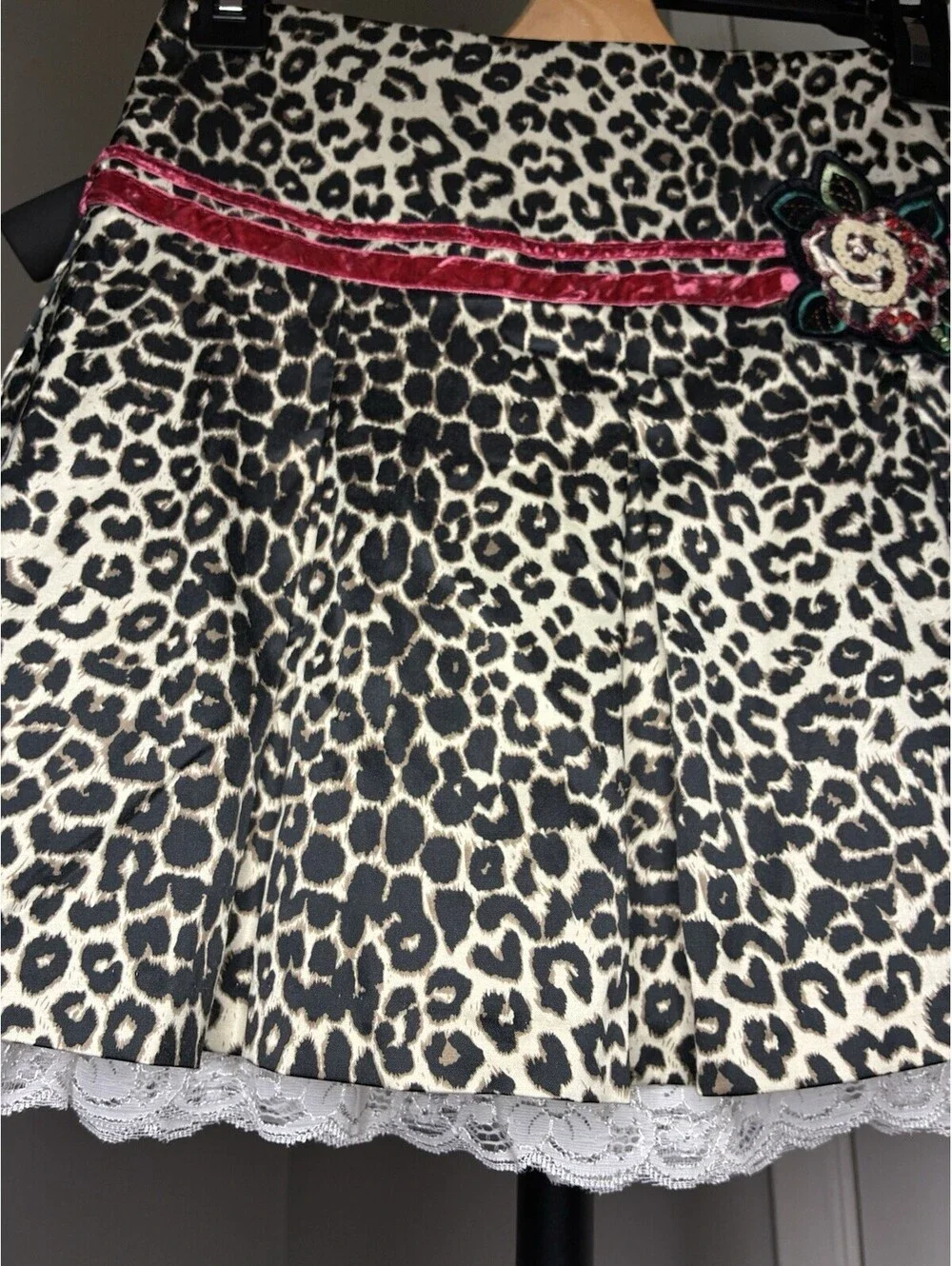 Children’s Place Cheetah Rose Lace Skirt Size 10